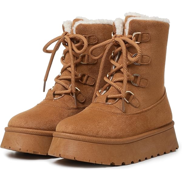 Amazon.com | Haifago Platform Mini Snow Boots for Women, Suede
