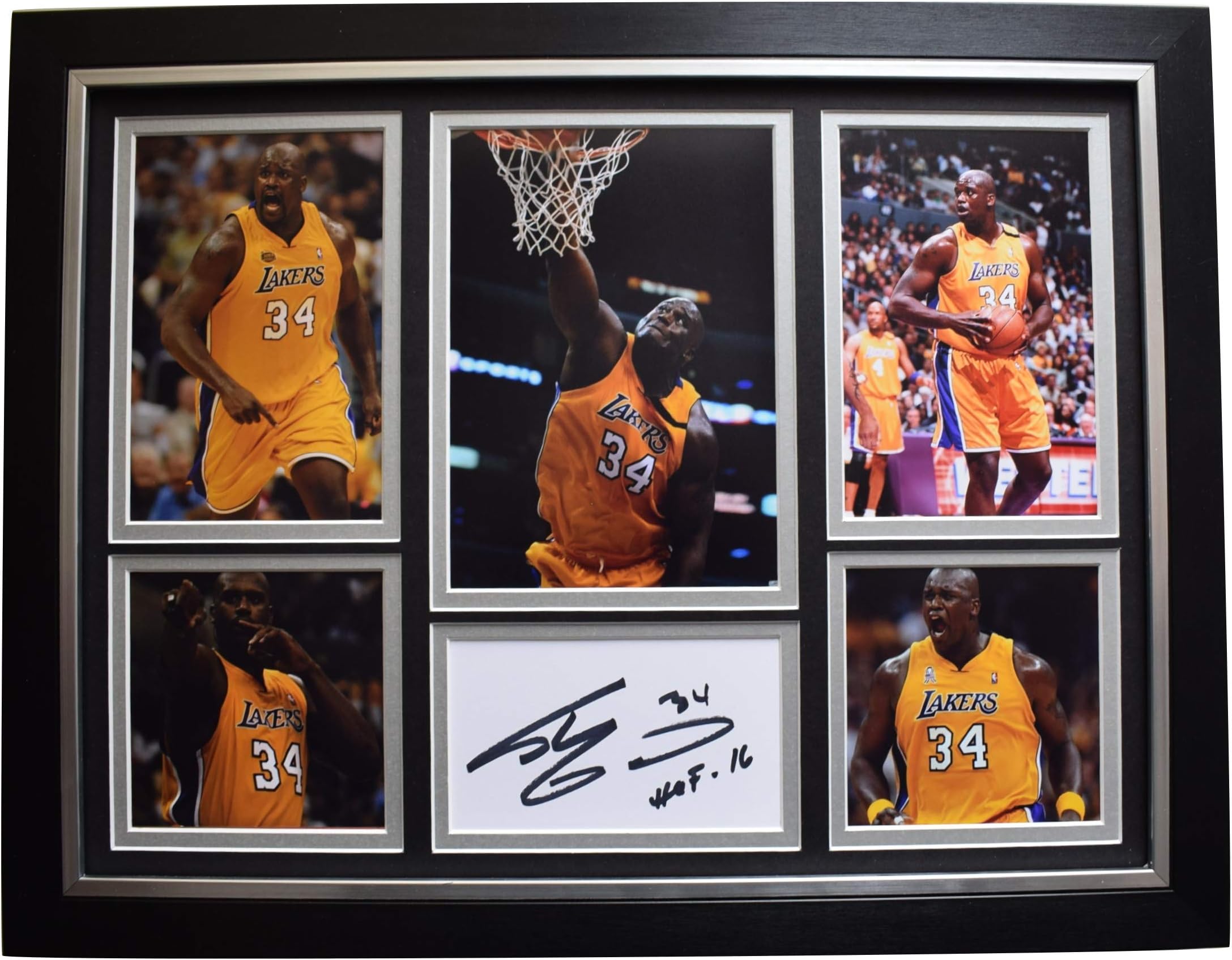 Sportagraphs LTD Shaquille O'Neal Signed Framed Autograph 16x12 photo display Lakers Basketball