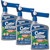 Cutter Backyard Bug Control Spray Concentrate 32 Oz, 3 Pack | Kills Mosquitoes, Fleas &amp; Other Listed Insects, For Lawns, Shrubs, &amp; More, Controls up to 12 Weeks, Treats up to 5,000 Sq.Ft.