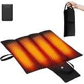 10000mAh Heated Seat Cushion, Foldable USB Rechargeable Battery Powered | Large Hip Heating Zone, 3 Heat Settings, Lightweight Fold‑able Heated Seat Cushion for Office, Camping and Stadium