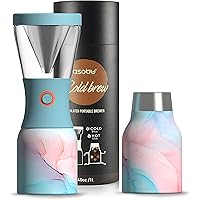 Asobu Coldbrew Portable Cold Brew Coffee Maker With a Vacuum Insulated 1 Liter Stainless Steel 18/8 Carafe Bpa Free…