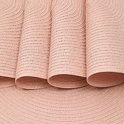 SHACOS Round Braided Placemats Set of 4 Washable