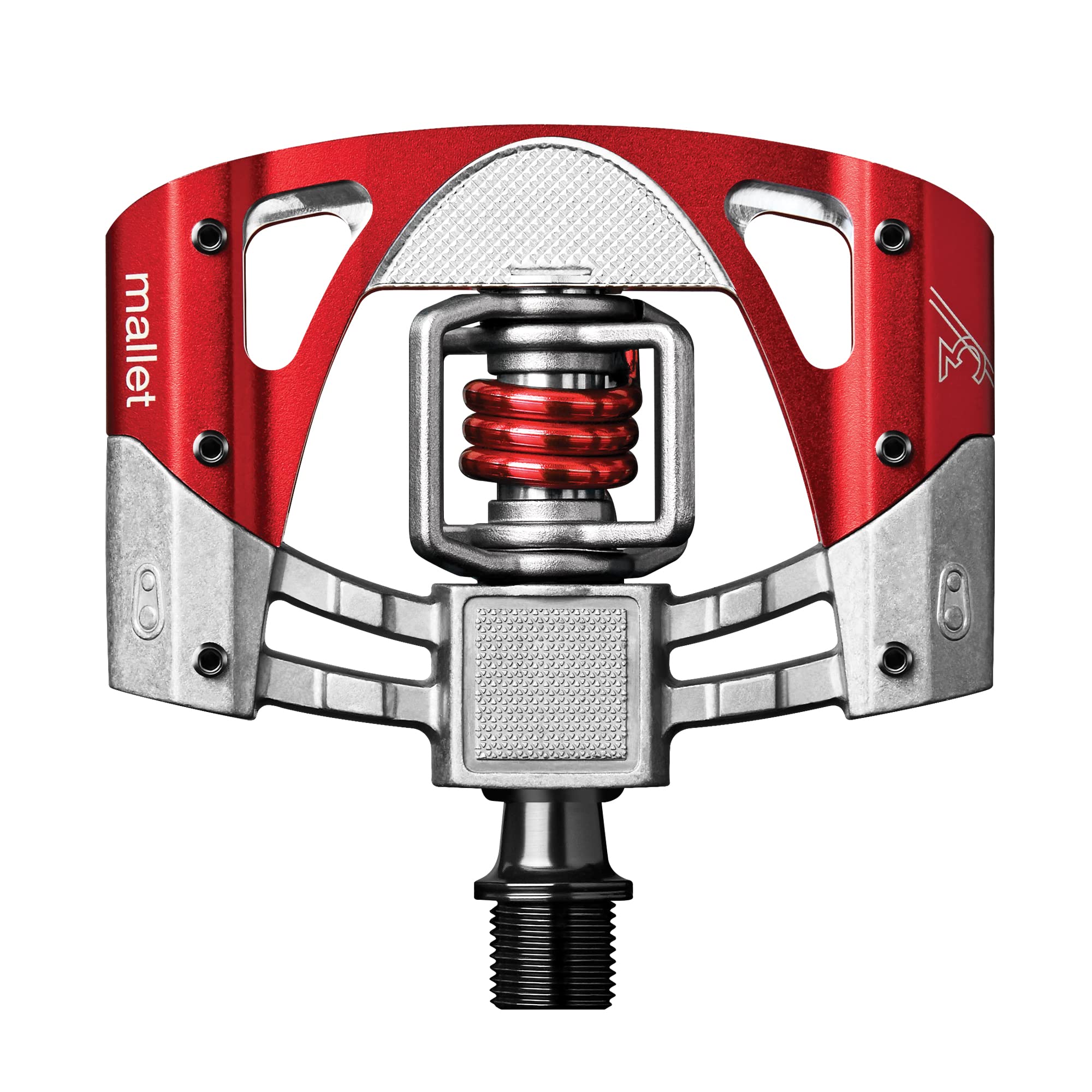Crankbrothers Mallet-3 Pedals, Raw/Red, One Size
