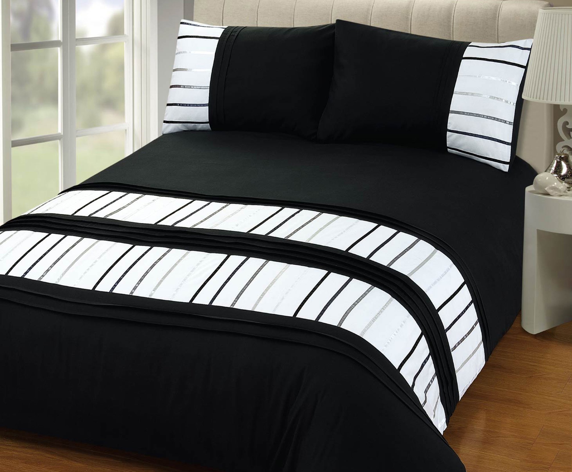 Rapport Brooklyn Duvet Set, King - Black
