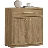 SICOTAS Buffet Cabinet with Storage Accent Storage Cabinet with Doors and Shelves 30" Modern Farmhouse Sideboard Credenza Buf