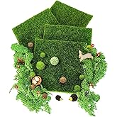 6In X 6In Fairy Arificial Grass, Fake Moss, 36Pcs, Miniature Garden Grass, Plastic Grass Lawn for Miniature Ornament Garden D
