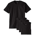 Hanes Men's Comfortsoft T-Shirt (Pack Of 4),Black,Medium