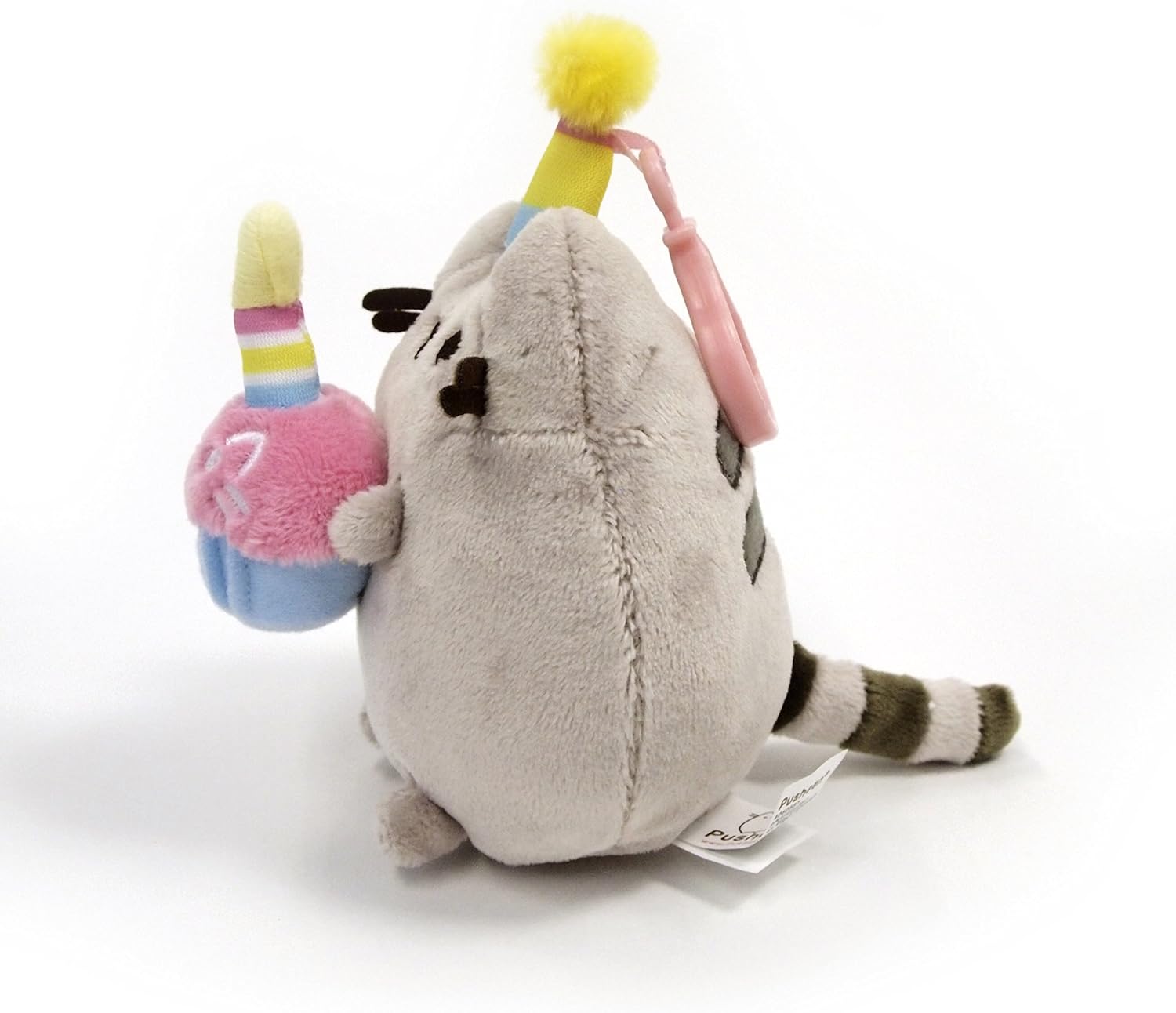 GUND Pusheen Snackable Birthday Cupcake Cat Plush Stuffed Animal Backpack Clip, Gray, 5": Gund: Toys & Games