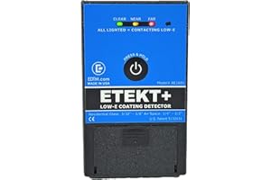 EDTM ETEKT+ (AE1601) Low-E Detector – Handheld, Battery-Powered Digital Tool to Confirm Low-E Coating on Double-Pane IG Units