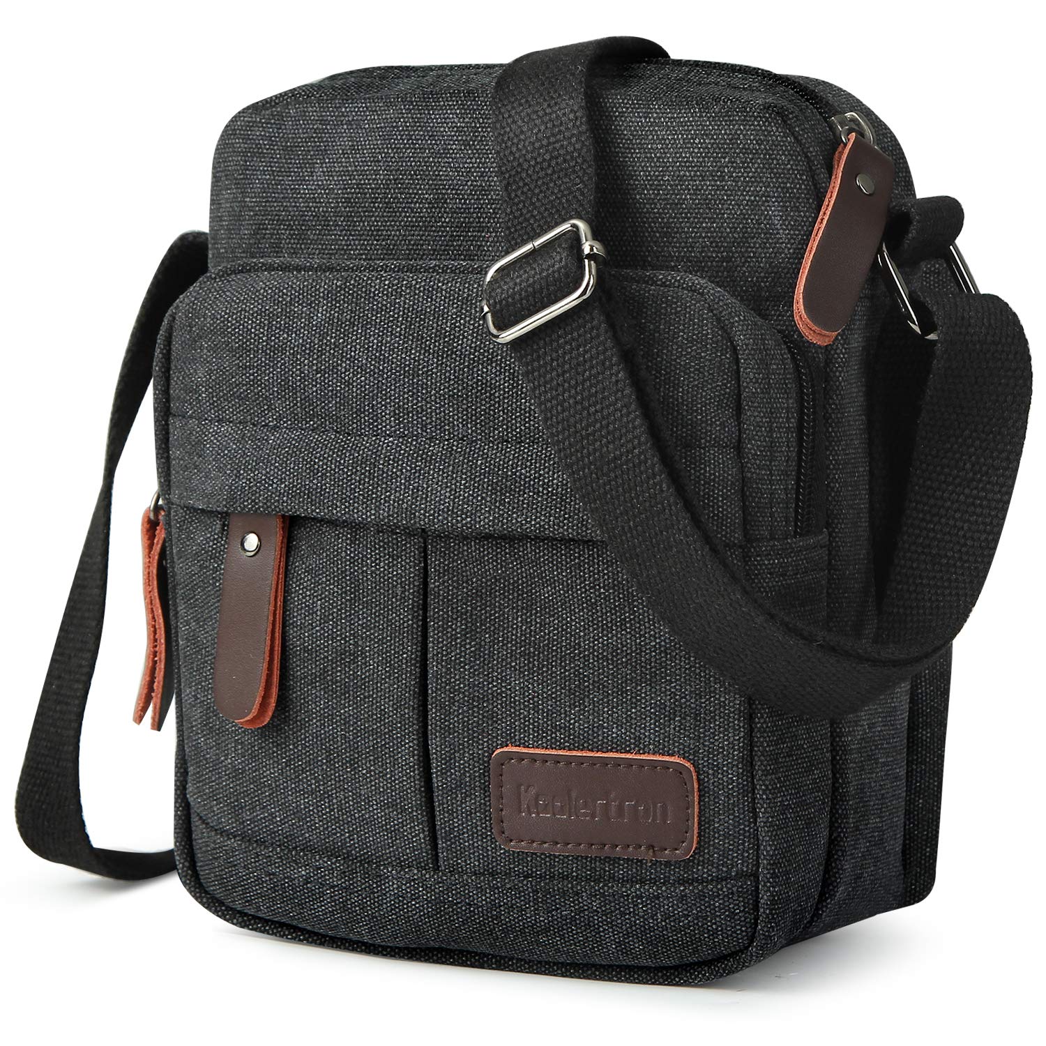 Men Shoulder Bag Small Retro Canvas Satchel Zipped Unisex Lightweight