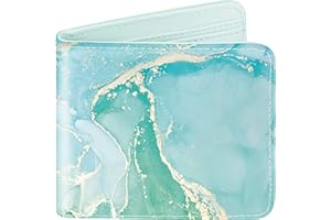 BISTUP Girls Cute Kawaii Wallet Marble Aesthetic Women Womens Cool Funny Leather Credit Id Card Cash Holder Woman Rfid Blocking Zipper Wallets With Coin Pocket Id Window Female Bifold Little Girl