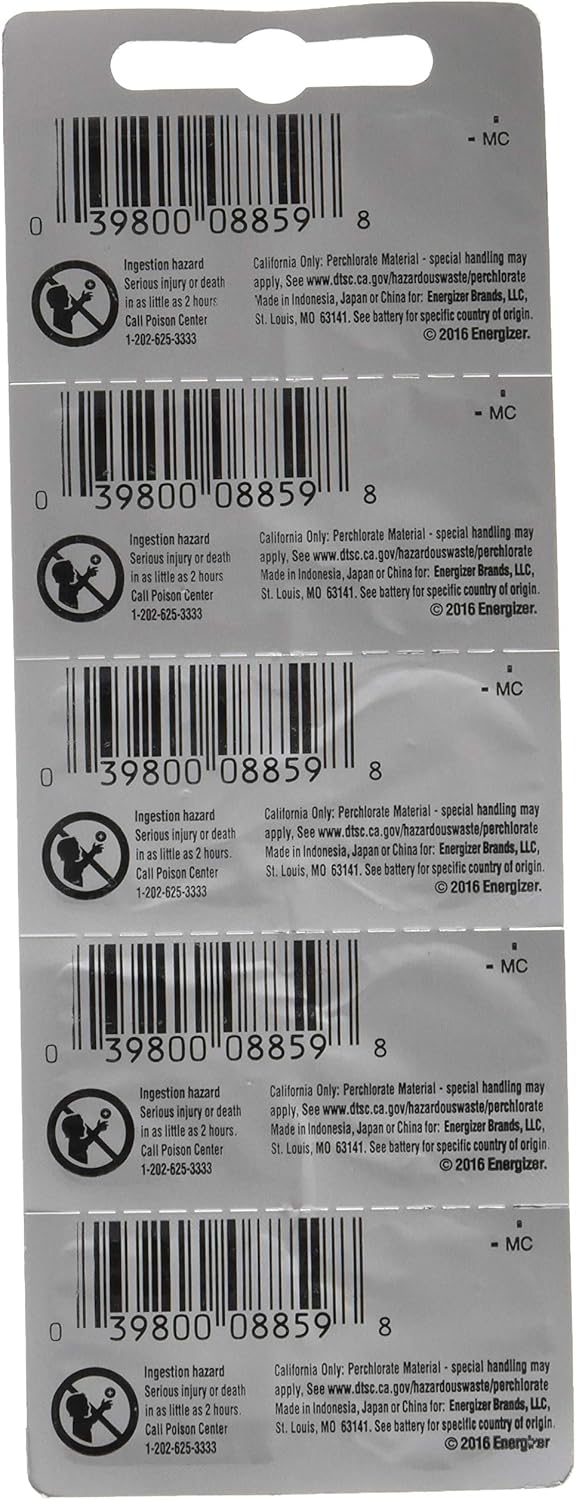 Energizer CR2032 3 Volt Lithium Coin Battery 10 Pack (2x5 Pack) In Original Packaging: Health & Personal Care