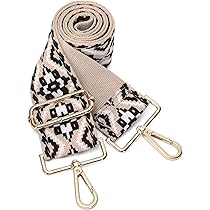 Bandouliere De Rechange Sac Reglable Beige Et Noir, Sangle De Sac A