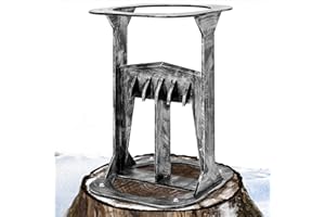KONYINZAO Manual Log Splitter Wedge, XXL Firewood Kindling Splitter, 17'' Tall Heavy Duty Wood Cracker, Sharpen Alloy Steel Opening, Bronze Log Splitting for Camping, Outdoors, Cabin Lifestyle