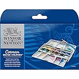 Winsor & Newton Cotman Water Colour Paint Pocket Plus Set, Set of 12, Half Pans