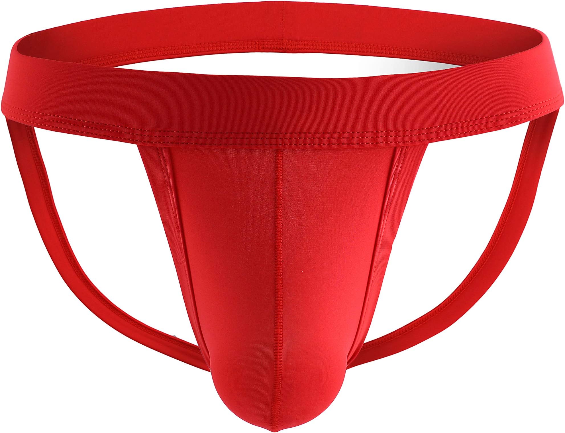 eywlwaarMen's Athletic Supporter Briefs Jockstrap Underwear Elastic Nylon Pouch Bikini Briefs