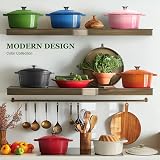 Overmont Enamelled Cast Iron Round Casserole Pot 28cm 6.6L Forest Green view 4