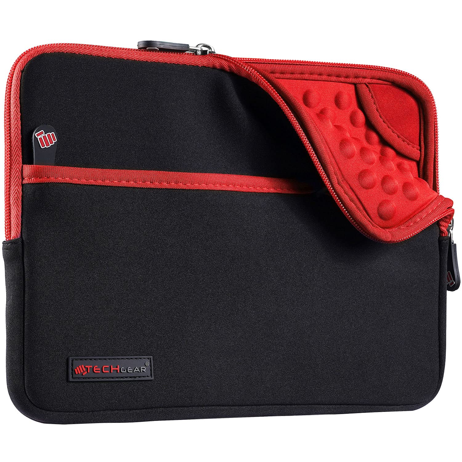 TECHGEAR Sleeve Pouch for iPad A16 11" (11th Gen), Air 1–5, iPad 10.9" (2022), 10.2, 9.7, iPad Pro 11" (1st–5th Gen), Air/Pro 10.5" Neoprene Protective Zipper Sleeve Bag with Bubble Padding & Pocket