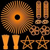 ILHSTY 100 Pcs 8'' Orange Glow Sticks Glow In The Dark Party Favors Supplies Bright GlowSticks Necklaces Bulk for Christmas Halloween 4th of July Easter Carnival Birthday Neon Party (Orange*100)