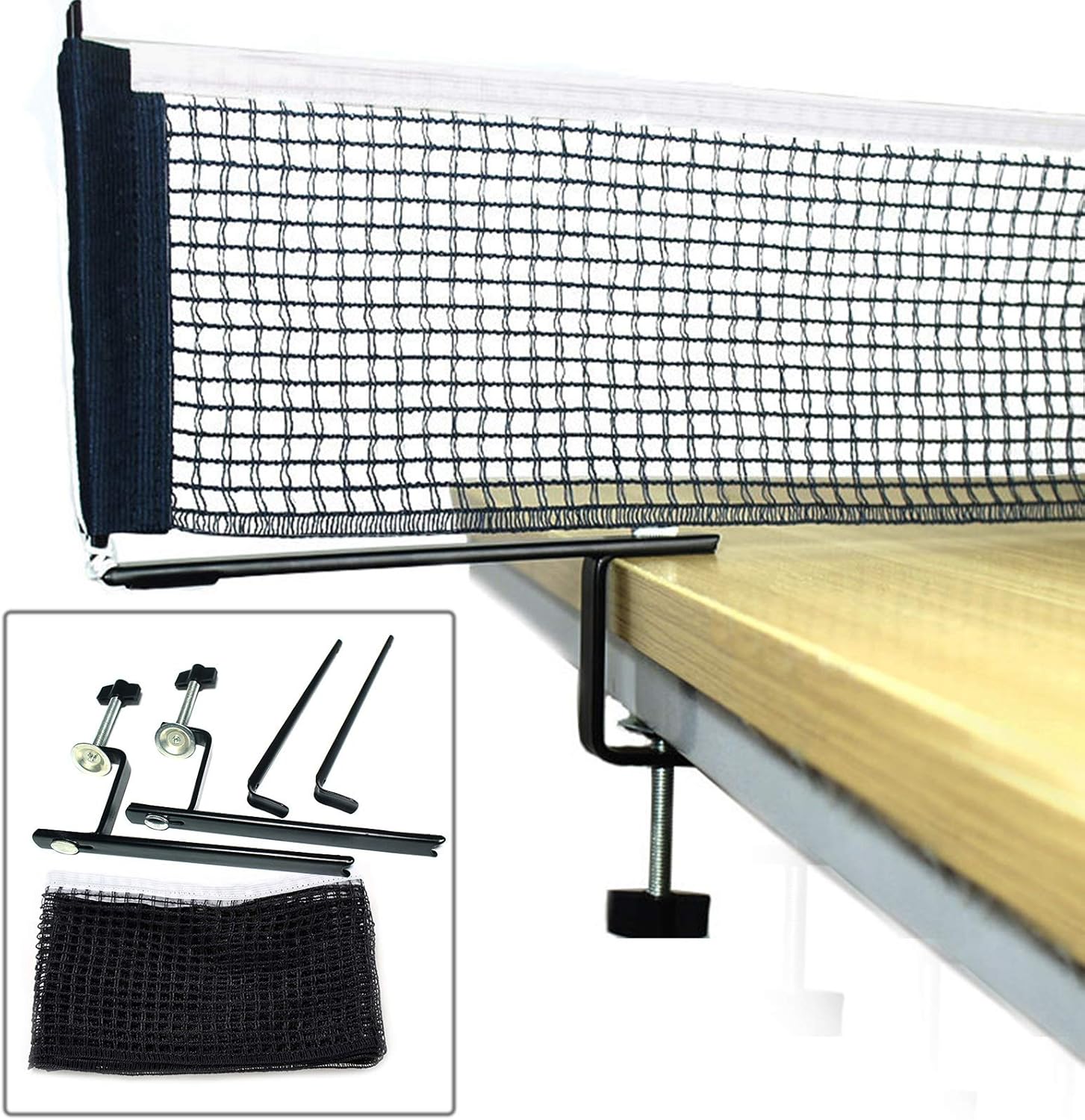 NO-LOGO Collapsible Table Tennis Net and Post Set, Ping Pong Training Mesh Net for Adults and Kids, Length 70 inches : Sports & Outdoors