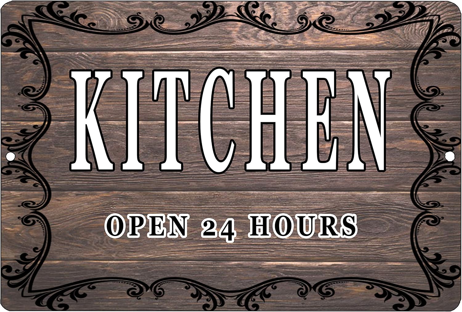 Amazon Com Rogue River Tactical Funny Sarcastic Kitchen Metal Tin Sign Wall Home Decor Bar Restaurant Kitchen Open 24 Hours Home Kitchen