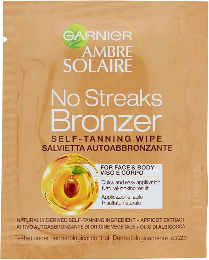 Ambre Solaire No Streaks Bronzer Self Tan Face Wipes 5.6Ml Amazon.co
