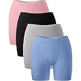 BAMBOO COOL Womens Boxer Briefs Underwear Boy Shorts Soft Stretch Panties for Women, 4 Packs