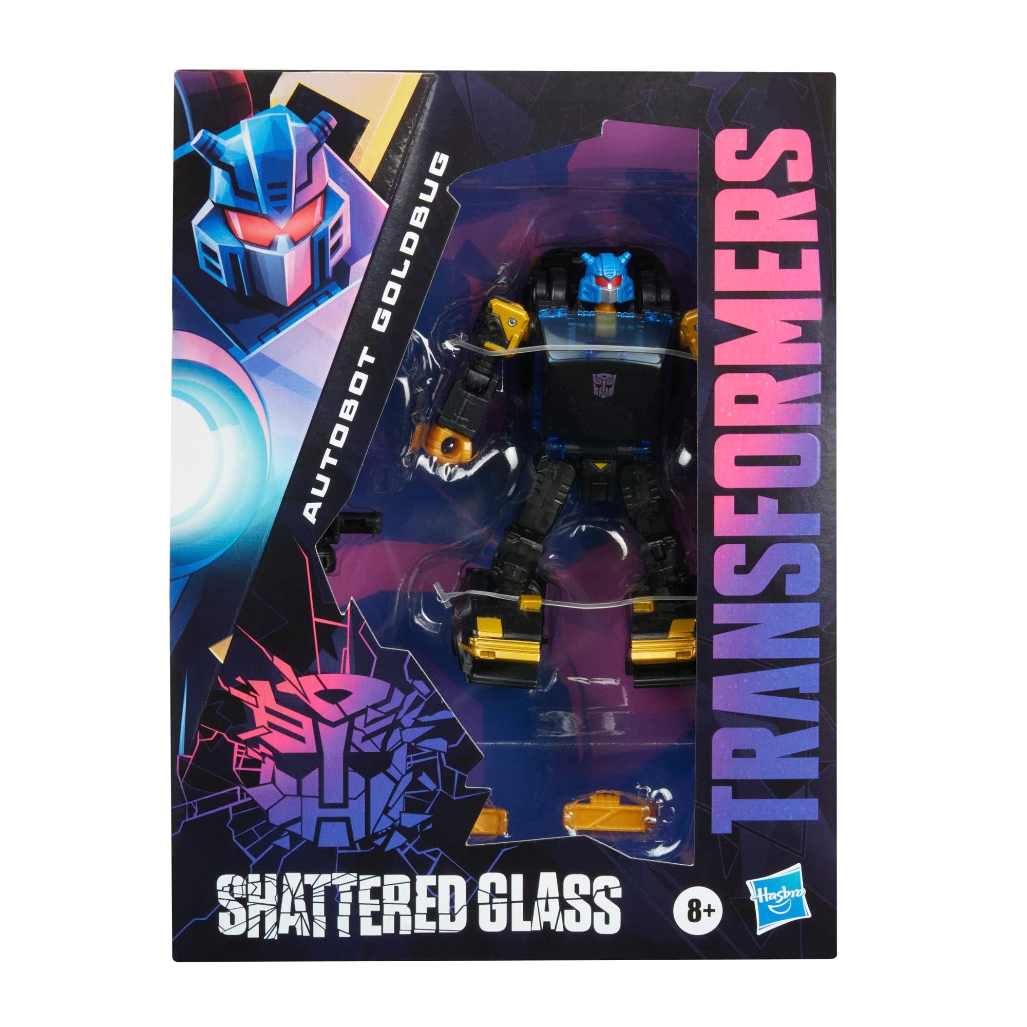 Hasbro Transformers Shattered Glass Deluxe Class Autobot Goldbug 4.0 inch Exclusive, Black