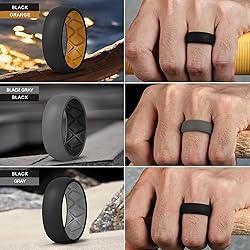 Egnaro Silicone Ring Men 1/4/5/6/7 Multipack of
