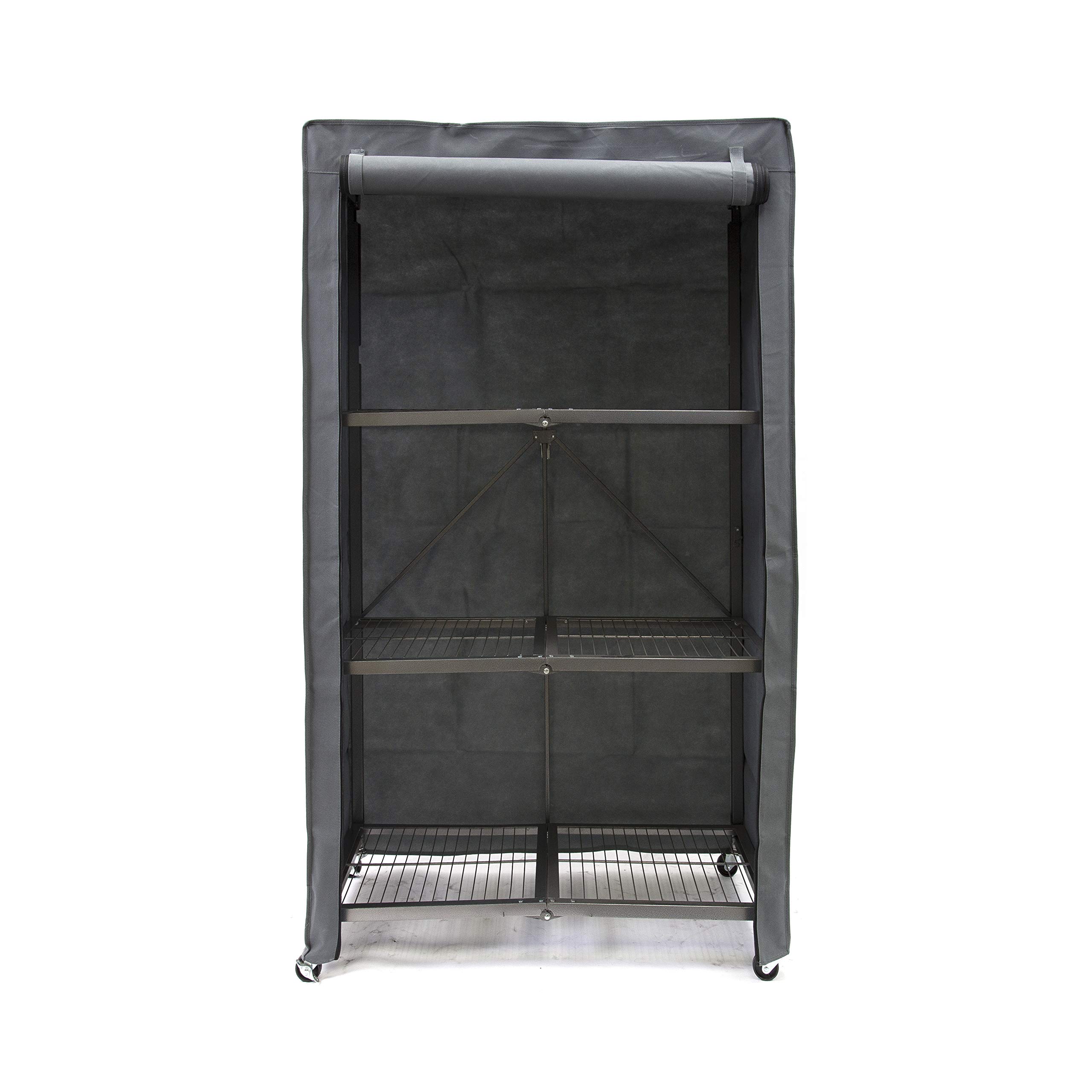 Origami Fabric Protection Cover for 4-Shelf Large Storage Rack - Gray
