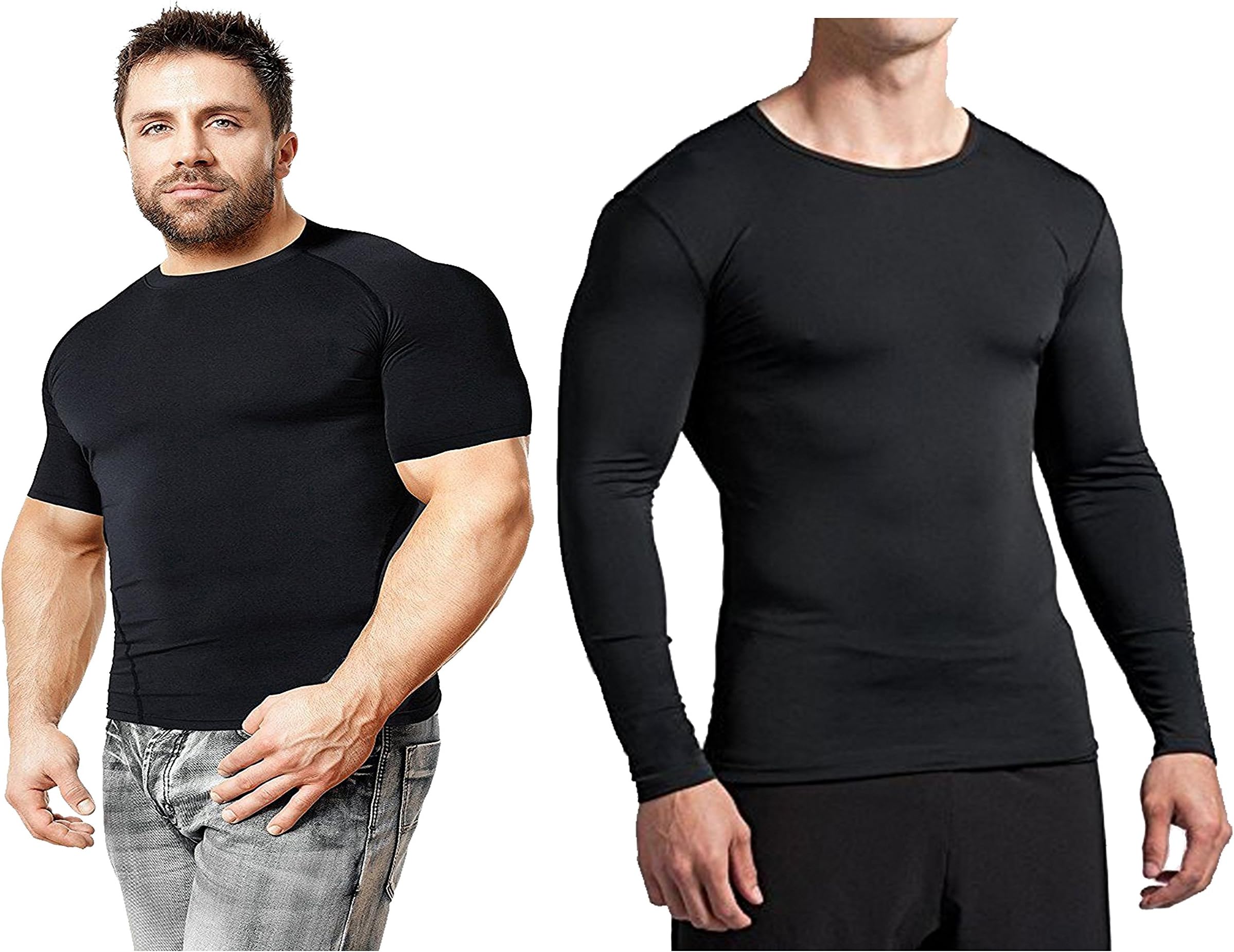 Bloomun Black Full and Half Sleeve Compression / Inner Tops - Combo Pack