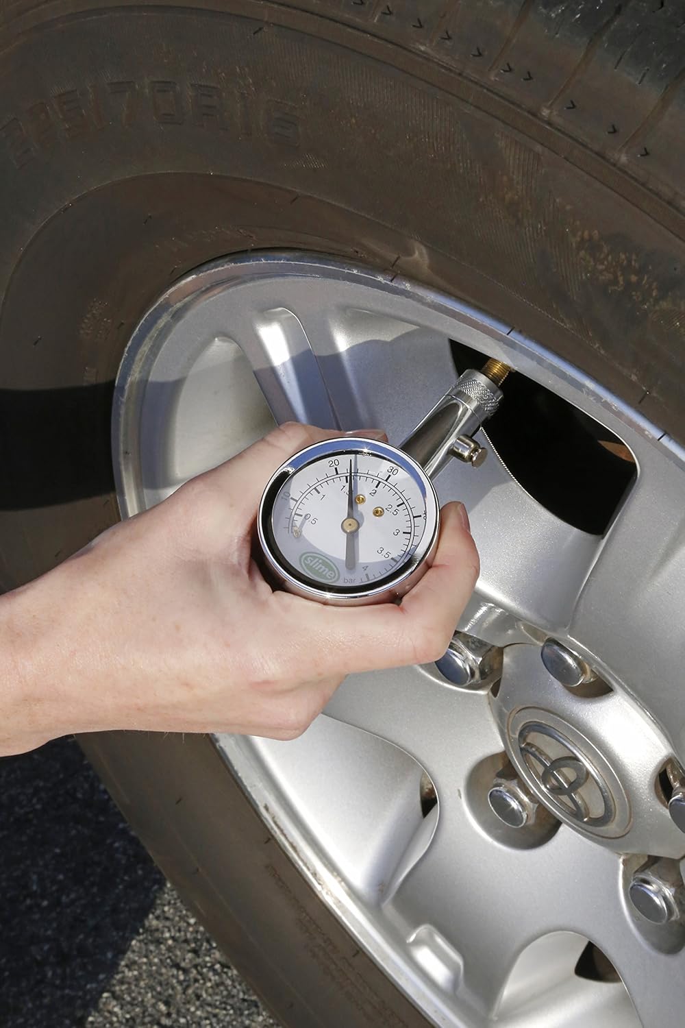 Slime 20049 Large Face Dial Tire Gauge, 5-60 PSI: Automotive