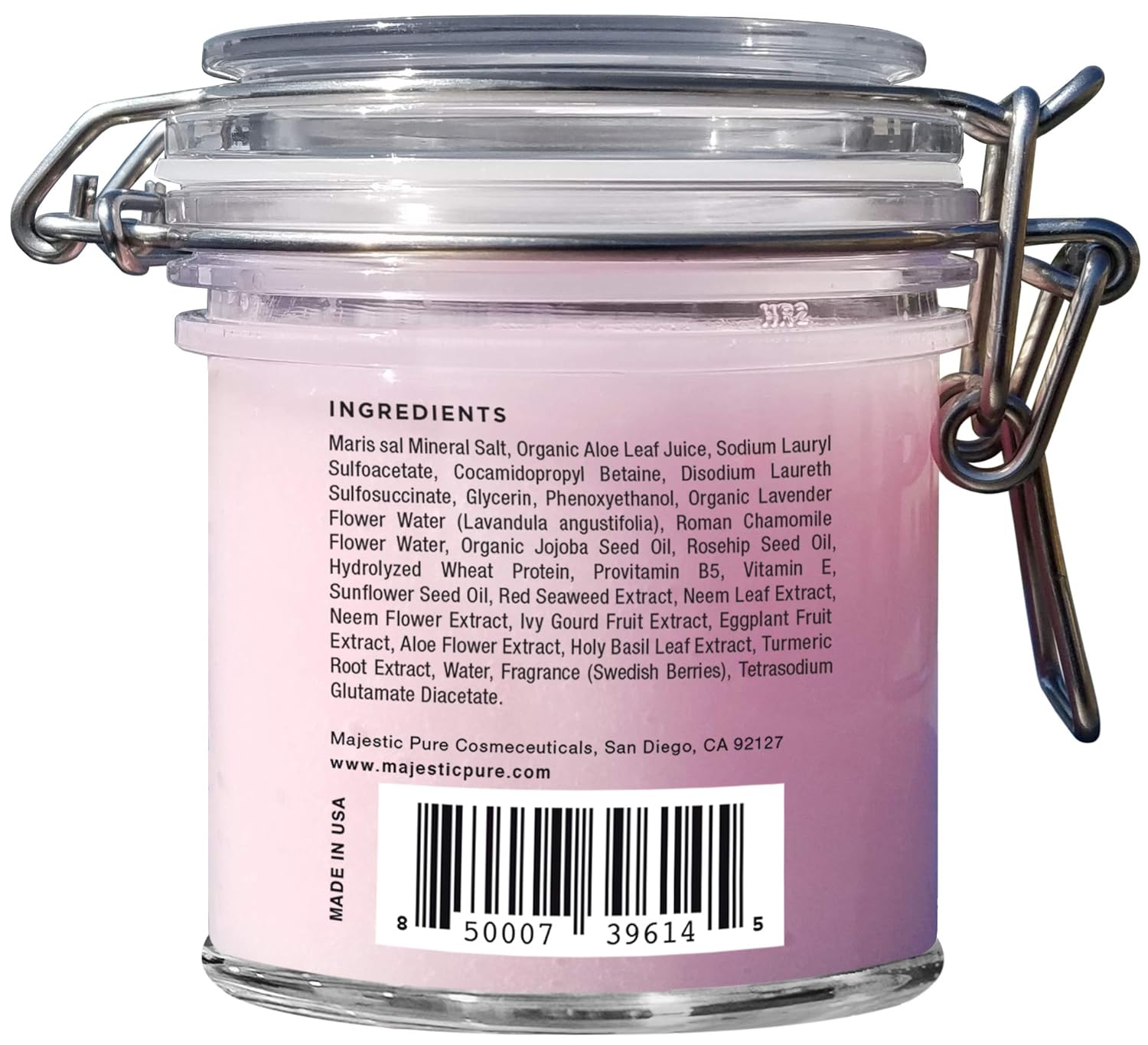 MAJESTIC PURE Super Hydrating Body and Facial Scrub - Gentle Scrub Exfoliates, Nourishes, and Moisturizes Face and Skin, with Swedish Berries Scent, 10 oz : Beauty