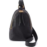 HOBO Women's Fern Sling Crossbody Bag | Leather, Zip Closure, Signature Phone Pocket, Front Or Back Wear