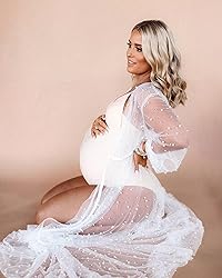 Pearl Maternity Photoshoot Dresses Long Sleeve