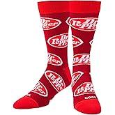Cool Socks - Dr Pepper Retro Logo Crew Socks | Vintage Soft Cotton Blend, Fun Novelty Gift for Men & Women