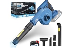 AUXTUR Cordless Leaf Blower with Battery and Charger,22V Lightweight and Efficient Battery Powered Blower,150CFM Portable and Compact Yard Blower,Rechargeable Motor Versatile Electric Blower