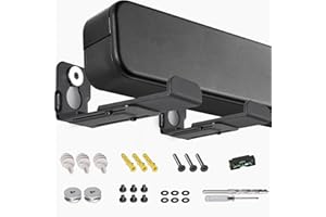 AENTGIU Soundbar Mount Under TV, Adjustable Sound bar Wall Mount Bracket with 3.4" - 5.8", Universal Soundbar Shelf for Most 