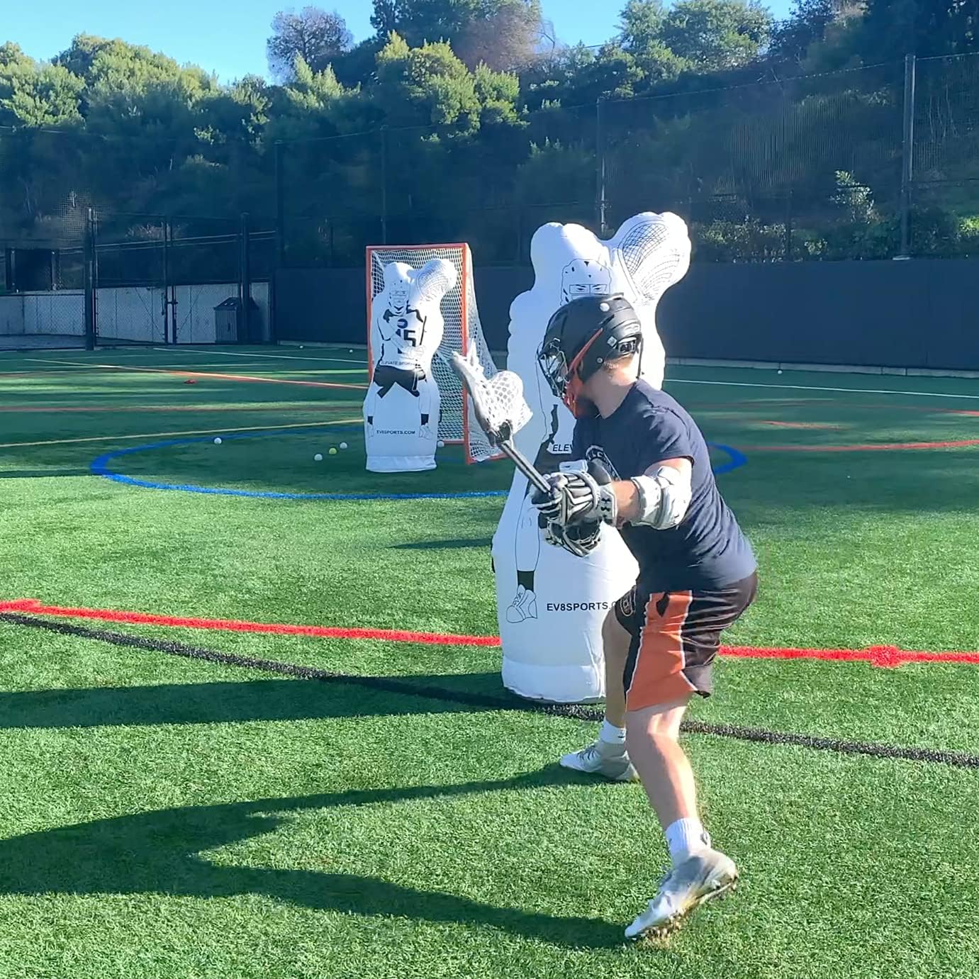 Elevate Inflatable Lacrosse Goalie Shot Blocker and Dodging Dummy - Dodge and Shoot with This New Lacrosse Goal Target Training Aid w/Pump for Boys and Girls Lax Training Equipment : Sports & Outdoors