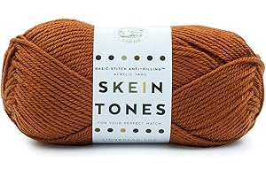 Lion Brand Yarn Basic Stitch Anti-Pilling Yarn for Crocheting, Knitting, and Crafts, Adobe, 1 Pack