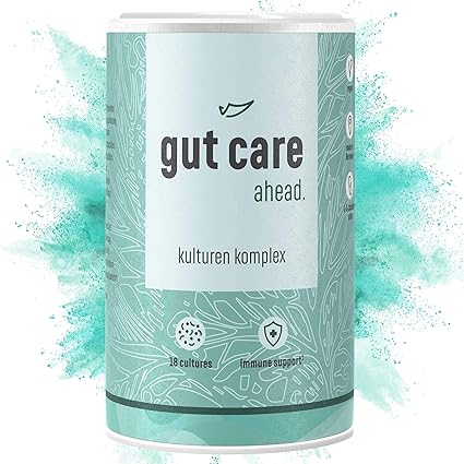 ahead® GUT CARE I Kulturen-Komplex aus 18 Darmbakterien + Inulin I 90 Kapseln für die Darmflora I Bakterien-Stämme mit 15 Mrd