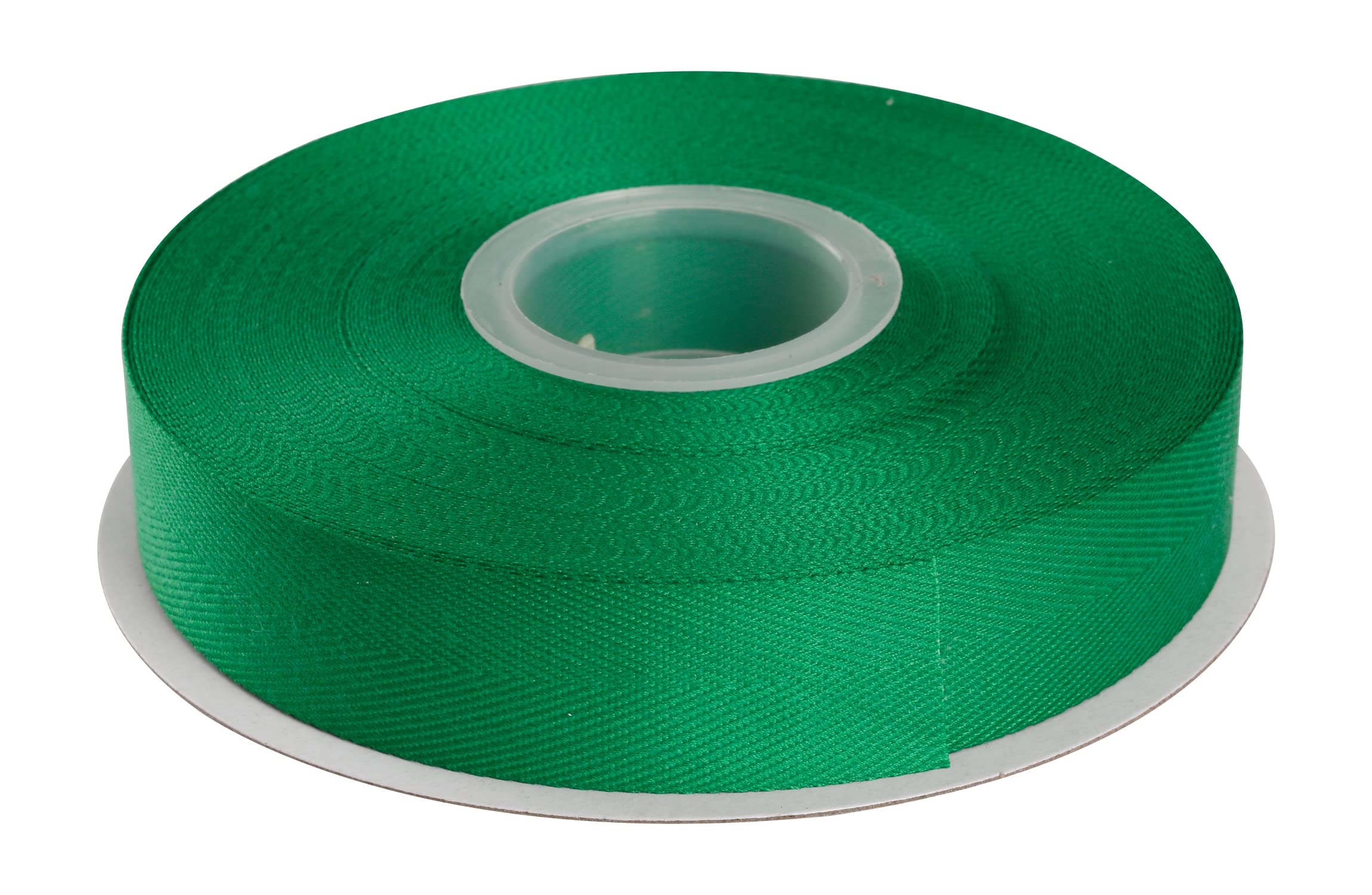Joycrosso Herringbone Tape Twill Ribbon Soft Handle, Great for Gift Wrapping Craft Sewing, 25mm x 22 Meters - Emerald