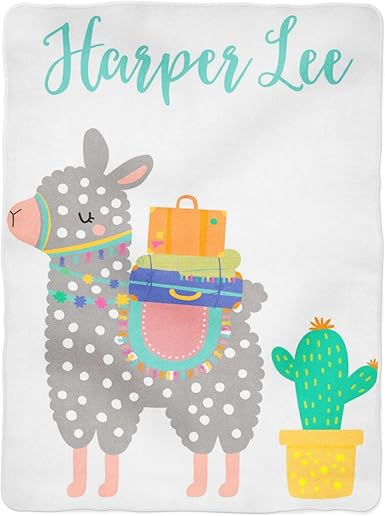 personalized llama blanket