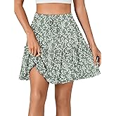 KIFOVEN Women's Summer Ruffle Skirt Elastic Waist Tiered Flowy A Line Short Mini Skirt