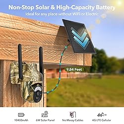 4G LTE Cellular Trail Cameras 2K 360° View Live