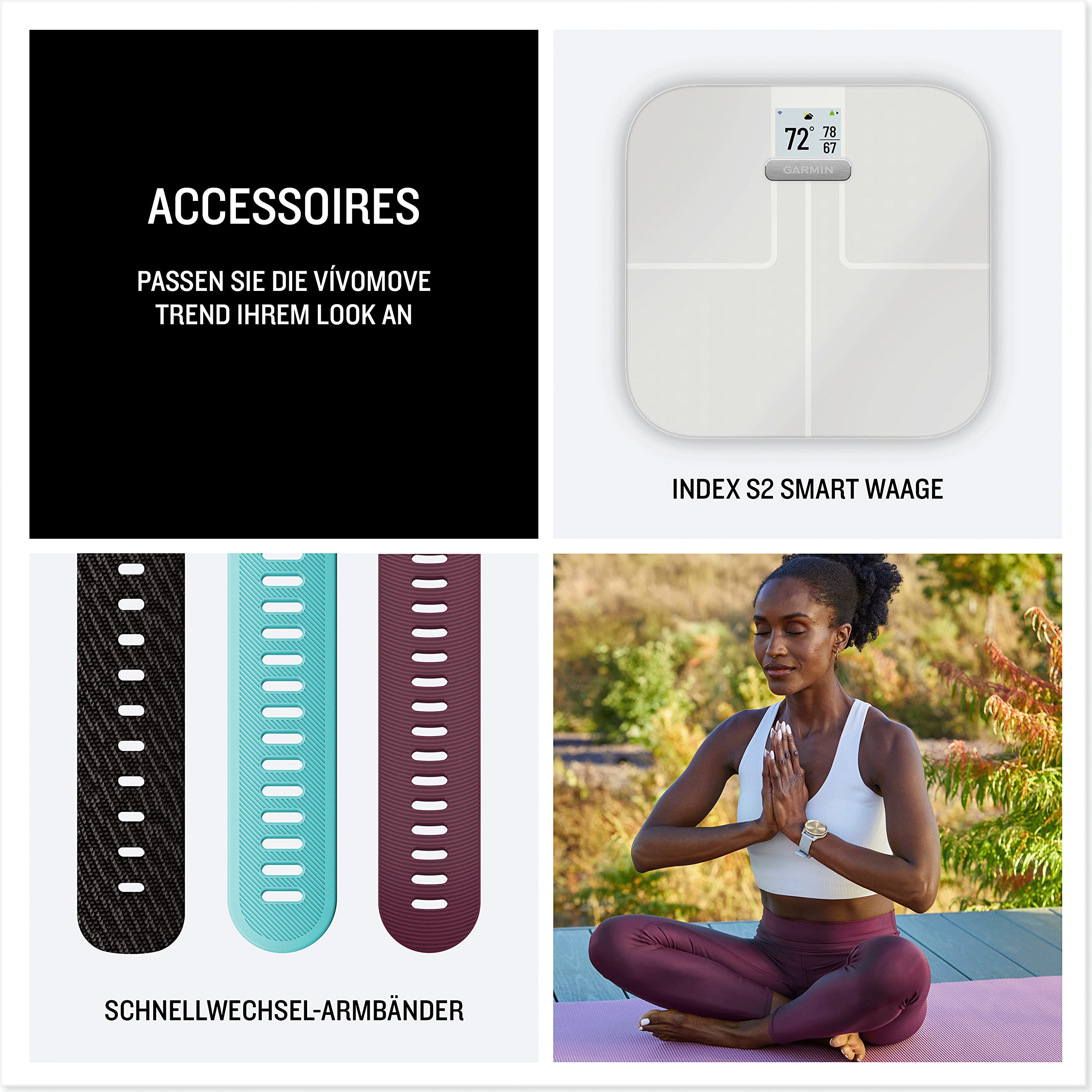 Garmin vívomove Trend - Hybrid Smart Watch with Analog Hands and Touch Display, Fitness/Health Functions, Sleep Analysis, GarminPay, Notifications and Up to 5 Days Battery Life