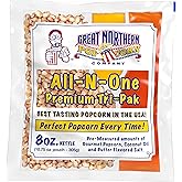 8 oz Popcorn Packs – Pre-Measured, Movie Theater Style, All-in-One Kernel, Salt, Oil Packets for Popcorn Machines by Great Northern Popcorn (40 Case)