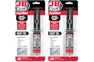 J-B Weld Clear 5 Minute Epoxy, 14ml, Static Mixer, 2 Pack, ClearWeld 14ml, 50114H-2