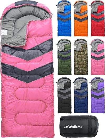 MalloMe Sleeping Bags for Adults & Kids 3-4 Season Ultralight Lightweight