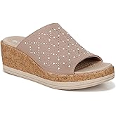 BZees Womens Royal Machine Washable Comfort Wedge Sandal Biscotti Shimmer